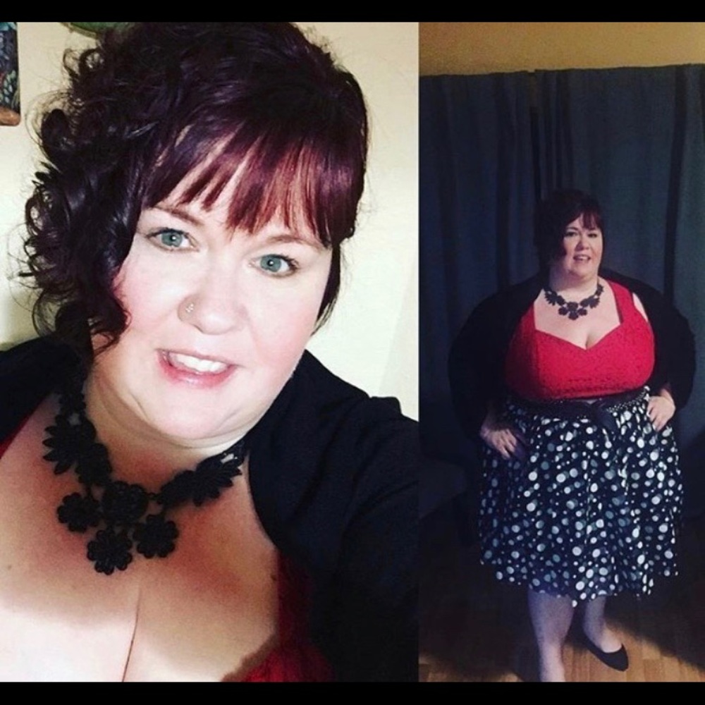 Lane Bryant Mini Tule Polka Dot Skirt.